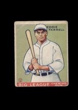 1933 Goudey #148 Eddie Farrell Yankees Poor Condition