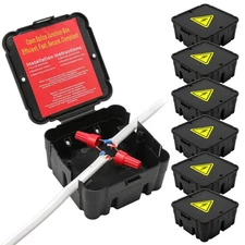 6 Pack Open Splice Junction Box One Piece Electrical Wire Repair Splice Box
