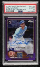 2023 Chrome Update Purple Refractor Drew Waters PSA 10 GEM MT Rookie Auto RC