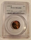 1949-D PCGS MS 66 RD LINCOLN WHEAT CENT PENNY CERTIFIED! BEAUTIFUL COIN!
