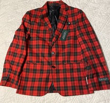 Lauren Ralph Lauren Blazer Women  s 12R Red Plaid New 2 Button Blayton