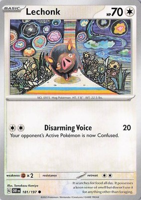 Lechonk - (Artist Tomokazu Komiya) Pokemon Common Obsidian Flames 181/197 NM