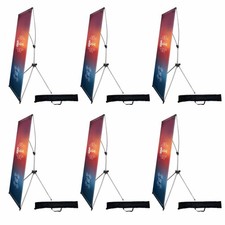 Banner Stand Adjustable Fit Banner 23 x 63 to 32 x 78 (STAND ONLY) (6 Pack)