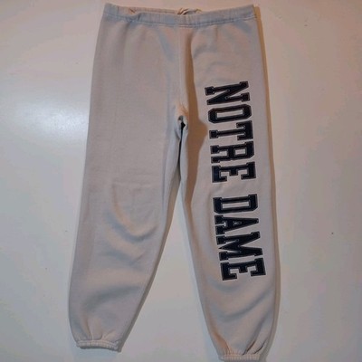 Vtg Discus Athletics Notre Dame Fighting Irish Sweatpants Mens Sz L White 90s