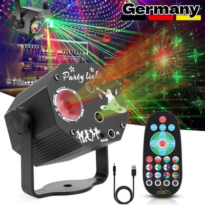 Lichteffekt RGB LED Laser Projektor Disco Party Deko Bühnenlicht Laserlicht USB.
