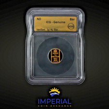 1 Gram Gold Bar ICG Verified Genuine .9999 Fine Gold Bullion Affordable Stacking 5598.63 per troy oz