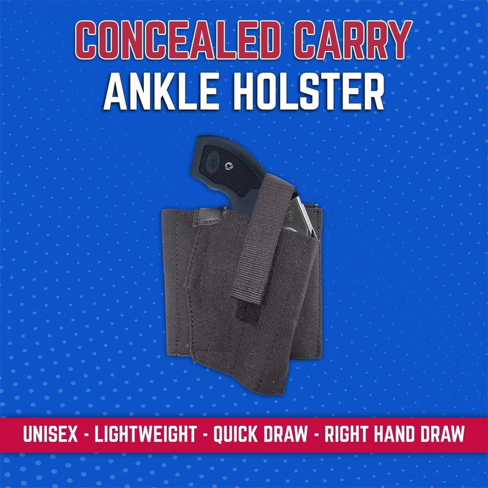 Funda de tobillo DeSantis Apache para revólveres pequeños negra elástica hecha en EE. UU. Foto 2 de 4