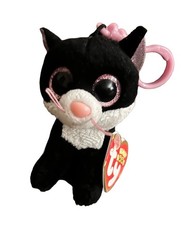 Ty Beanie Boos - PEPPER the Cat KEY CLIP 3" NEW NWT Plush Stuffed Animal Toy