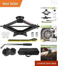 Compact 2.5 Ton Car Jack Set - Enhances Emergency Preparedness For Suvs Sedans Compact 2.5 Ton Car Jack Set - Enhances Emergency Preparedness For Suvs Sedans
