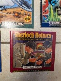 Lot 8 Sega CD Instruction Manual Sherlock Holmes Gaming Clue Booklet Final Fight