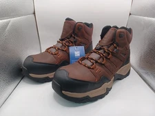 NEW Ace Shoes For Crews Badlands Hiker Mid Nano Composite-Toe-Brown Men Size 7.5