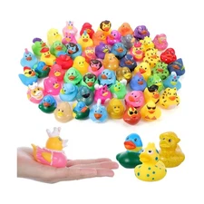 30 Pcs Rubber Ducks Assorted Plastic Christmas Rubber Duck for Cruise Ducks D...