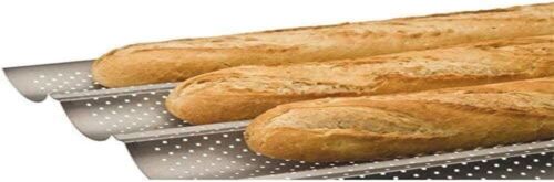 IBILI Non-Stick French Baguette Pan, Bread Baking Pan Carbon Steel Perforated