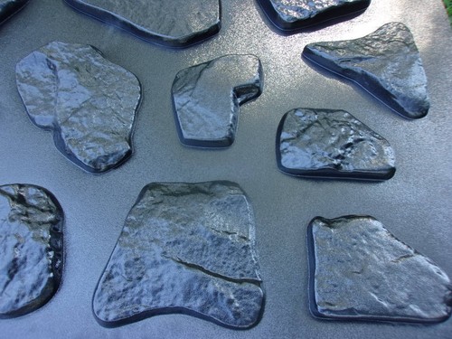 Rock facing molds wall stone veneer plastic concrete moulds 6"-13" set 12 asst. - Picture 11 of 11