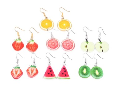 Lovely refreshing fruit earrings - dangle - for pierced ears