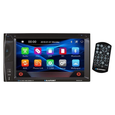 BLAUPUNKT MIAMI 650 6.2'' TOUCHSCREEN DOUBLE-DIN CAR DVD/CD RECEIVER w/ BLUETOOTH