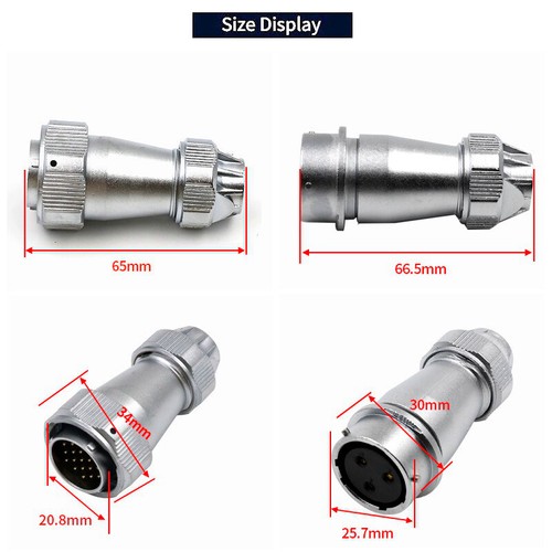 WY24 TE+ZE 2Pin-19Pin Straight clamping jaw fastening plug jaw fastening socket - Picture 7 of 18