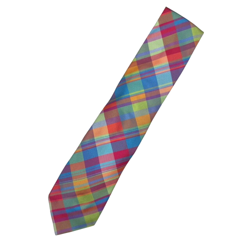 Paul Stuart Men's 100% Silk Neck Tie Multicolor Patchwork • England
