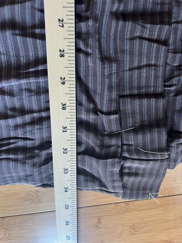 Silk Vintage Japanese Kimono Men's Kimono Antique Striped Flaws. K - Picture 10 of 15