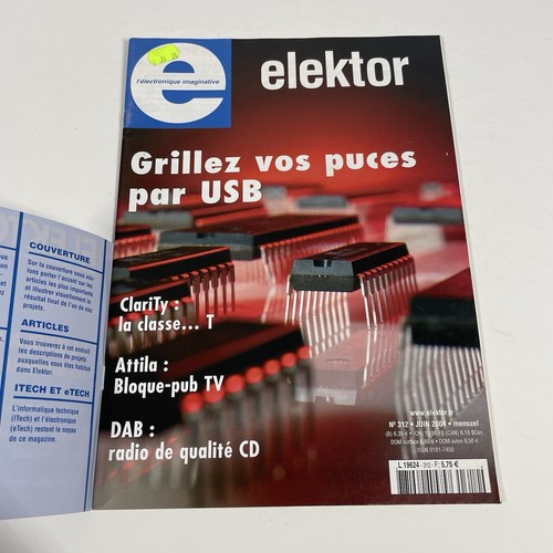 3x Elektor Magazine 2004 Electronique Français no 310-311-312 Avril Mai Juin - Picture 9 of 10