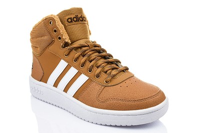 adidas hoops vs mid braun