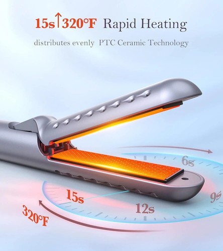 Plancha para rizar cabello 360° con flujo de aire, rizador y plancha de cabello 2 en 1 para todo tipo - Imagen 4 de 8