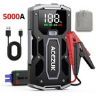 5000A Car Jump Starter Power Bank Pack Battery Booster USB Charger LCD Screen