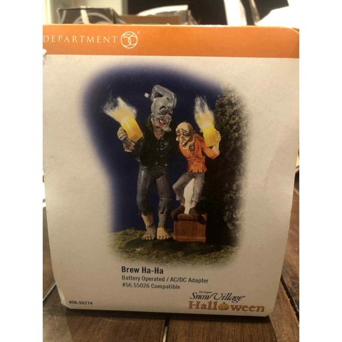 Department 56 Nuevo en caja Nuevo trabajo Brew Ha-Ha 55274 HALLOWEEN se ilumina raro retirado - Imagen 2 de 13