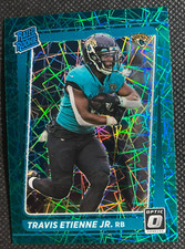 2021 Panini Donruss Optic Travis Etienne Jr. RC #214 Teal Velocity Rated Rookie