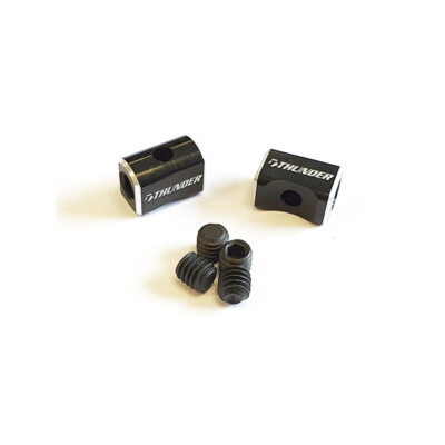 Thunder Innovation Auspuff Rohrhalter Set schwarz - 1/8 Aluminiumschelle