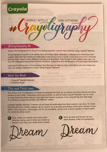 New Crayola Hand Lettering Calligraphy Technique Guide DIY Crafts Adult Teens - Picture 3 of 7