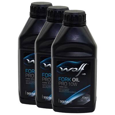Gabelöl Gabel Öl WOLF FORK OIL PRO 4662 10W 3 X 500 ml für Aprilia Benelli Kymco