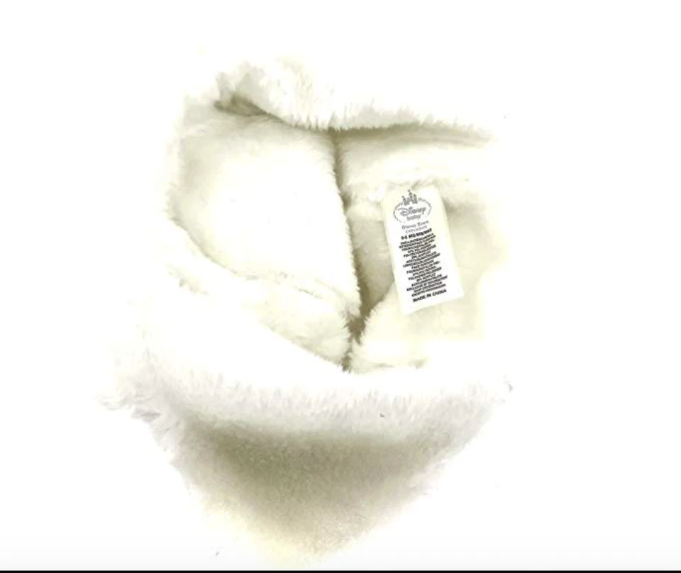 Sombrero de felpa bebé Cenicienta Disney con guantes a juego, blanco, 0-6 m Foto 4 de 4