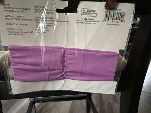 Kids Scarf By Royal Deluxe, Multi-Use, Fushia\pinkish One Size (8"x9.5"), New - Picture 4 of 4