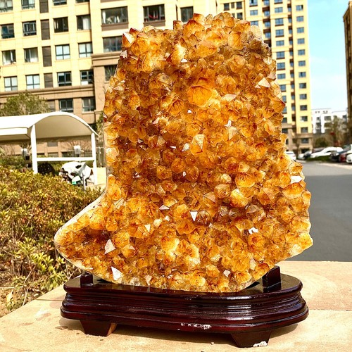 20.48LB Rare natural yellow crystal cluster flower yellow crystal block repair - Picture 6 of 17