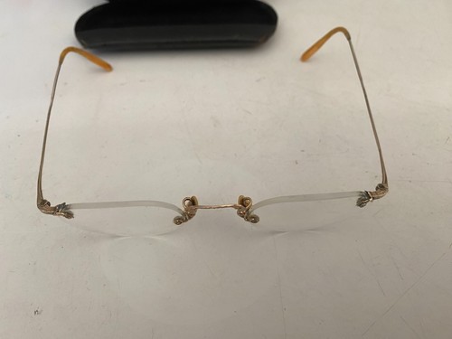 Antique Artcraft Gold Filled Rimless Eyeglasses 1/10 12K GF - Picture 6 of 9
