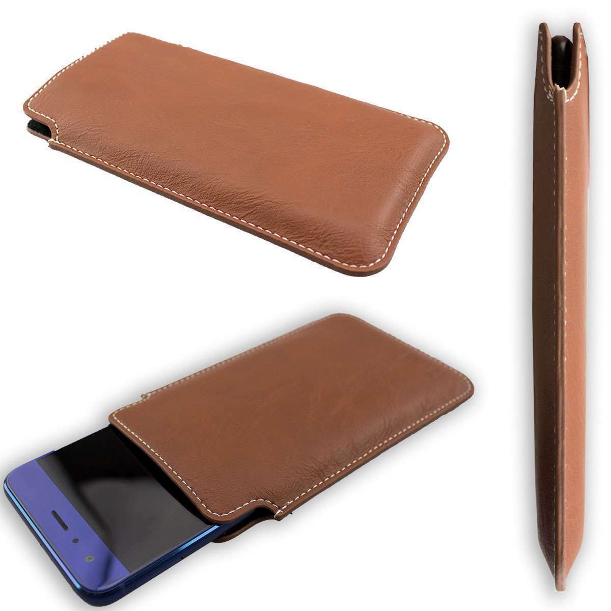 Smartphone Case for Alcatel Idol 4s Business-Line Case Protective Cover in brown