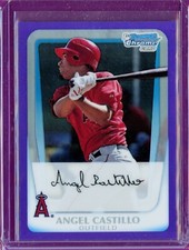 Angel Castillo 2011 Bowman Chrome Prospects Refractors PURPLE #BCP57 RC /700