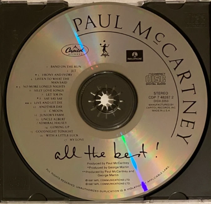 Paul McCartney – All The Best! CD Club Edition 1987 - Image 3 of 3