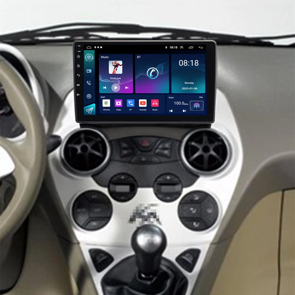 Radio estéreo para automóvil Android de 9"" con Carplay navegación GPS WIFI para Ford Ka 2008-2014 Foto 2 de 4