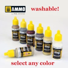 Ammo Of Mig Jimenez Washable Acrylic Paint 17ml - select any color - HUGE STOCK