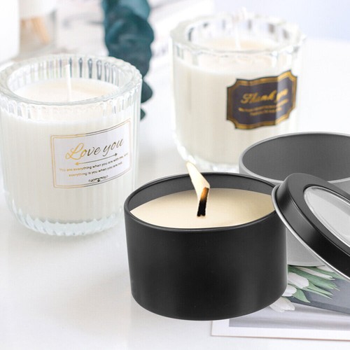 Kit 3.5oz Empty Jars With Lids Tins Box Candle Making Cans Travel 1/6/12 Pack - Picture 8 of 12