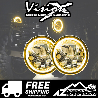 Vision X 7.0'' VX SERIES LED HEADLIGHT TECHNOLOGY AMBER HALO 8420lm 86W 9925967