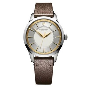 Victorinox Swiss Army Men's Watch Alliance Grey Dial Brown Leather Strap 241806 - Click1Get2 Deals&set=par&price_min=200&sale=mega Discount&set=par&discount=60 Or More&sale=mega Discount