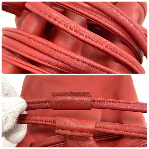 OLD COACH 4144 Shoulder Bag Red Recolor Maintenance Drawstring type leather - Picture 8 of 12