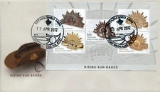 2012 ANZAC Day Rising Sun Badge (M/Sheet)FDC - Port Hedland WA 6721 Pictorial PM