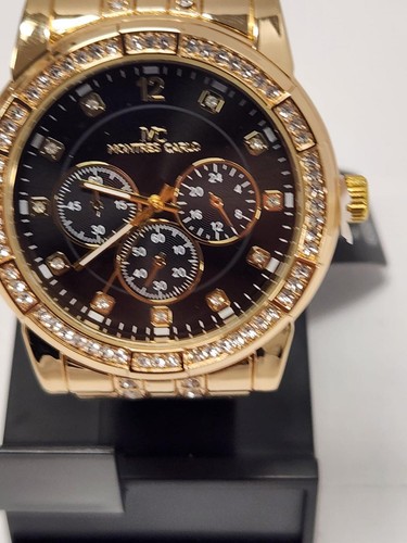 48mm Montres Carlo Men's Quartz Metal Band Watches- Pick Your Design - Picture 30 of 33