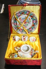 Vintage Small Chinese Tea Set mini - Dragon Floral