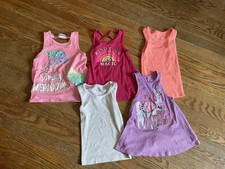 Girls Lot of 5 Assorted Tank Tops Wonder Nation Size 4-5 XS