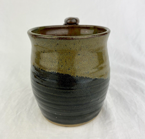 Vintage Studio Art Pottery Coffee Tea Mug Mermaid Inside Hand Thrown Signed - Picture 3 of 9